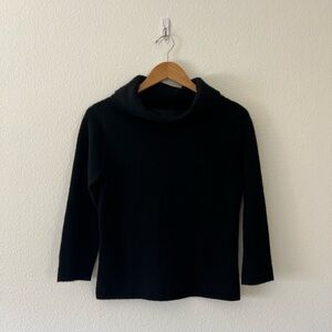 Pre-loved black BARNEYS NEW YORK cowl neck black turtle neck sweater size MEDIUM